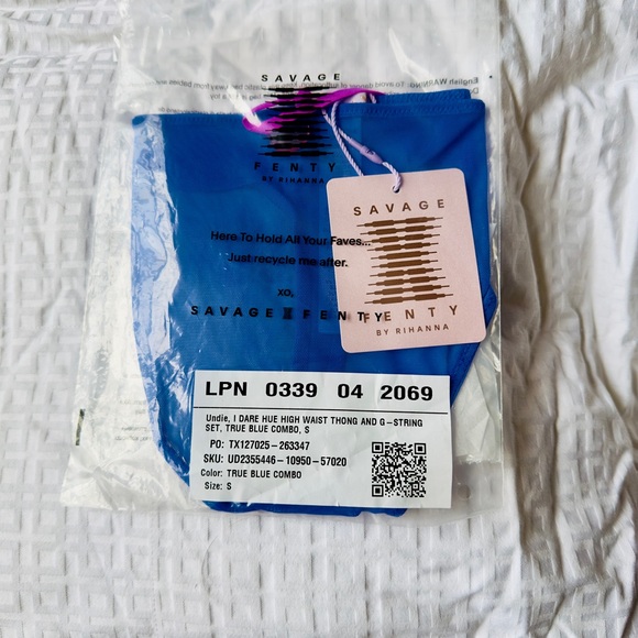 Savage X Fenty I Dare Hue High Waist Thong & G-String Combo Set Bundle - Picture 10 of 10